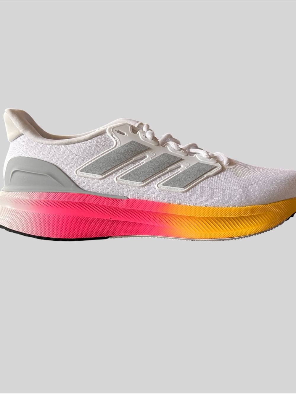 adidas Ultrarun 5 Men’s Running Shoes White Silver Pink Orange Sz 9 NEW